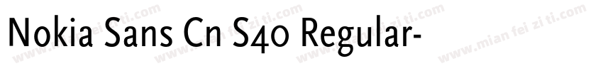 Nokia Sans Cn S40 Regular字体转换